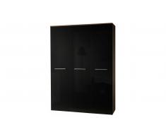 JUSTyou BOG Armario 190x135x55 Ciruelo Negro