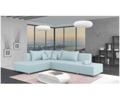 JUSTyou Livia Sofá esquina Azul Velour