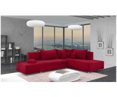 JUSTyou Livia Sofá esquina Rojo Velour