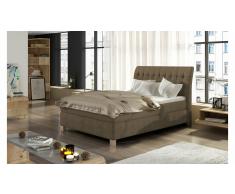 JUSTyou Happy Cama Marrón Cuero sintético 140x200