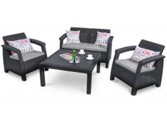 JUSTyou Muebles de jardín Corfu Fiesta Antracita Gris
