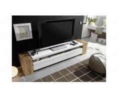 JUSTyou Gloria Mueble TV Blanco mate | Roble