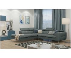 JUSTyou Diogo Sofá esquina Gris Cuero sintético