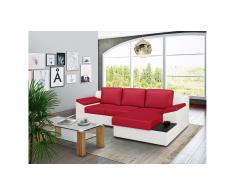 JUSTyou Radella Sofa esquinero Blanco Rojo