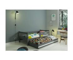 JUSTyou Jan con cama supletoria Cama funcional Grafito