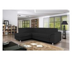 JUSTyou BARDOT Sofá esquinero Negro