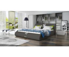 JUSTyou Callisto Cama tapizada Gris 140x200