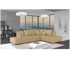 JUSTyou Livia Sofá esquina Café Tejido estructurado