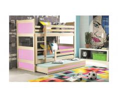 JUSTyou Lora con cama supletoria Litera Pino Rosa