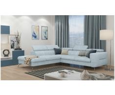 JUSTyou Diogo Sofá esquina Azul Velour