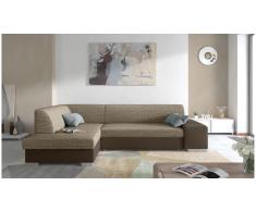 JUSTyou Piave Sofá esquinero Marrón Cuero sintético