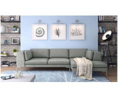 JUSTyou Remi Sofá esquinero Gris Tejido estructurado