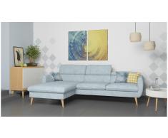 JUSTyou Nuno Sofá esquina Azul Velour