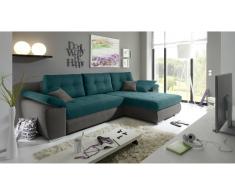 JUSTyou Kentucky Sofá esquinero Gris Azul