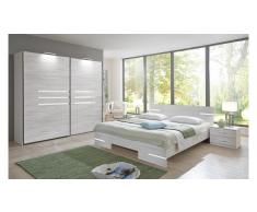 JUSTyou Louise Conjunto de dormitorio Roble Bianco