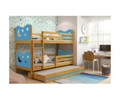 JUSTyou Ola con cama supletoria Litera Aliso Azul
