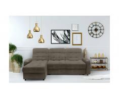 JUSTyou Adrien Sofá esquinero sin Marrón grisáceo
