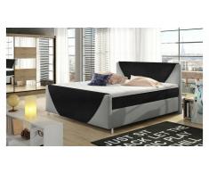 JUSTyou Velvet Cama Box Spring Negro 140x200