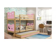 JUSTyou Ola con cama supletoria Litera Pino Rosa