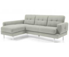 JUSTyou Chayma Sofá esquinero Velour Gris