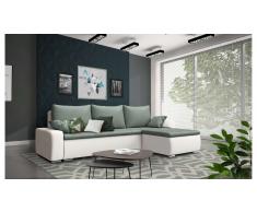 JUSTyou Claribel Sofa esquinero Blanco Verde