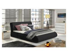 JUSTyou Tessa Cama tapizada Grafito | Negro 180x200