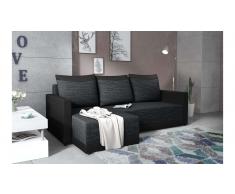 JUSTyou Tanita Sofa esquinero Negro Cuero sintetico