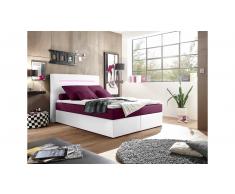 JUSTyou Concord Cama Box Spring 140x200 cm Blanco Rosa