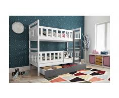 JUSTyou Tobi Litera Blanco Grafito 80x185 cm