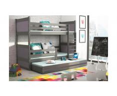 JUSTyou Lora con cama supletoria Litera Grafito