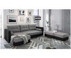 JUSTyou Kaito Sofa esquinero Negro Cuero sintetico