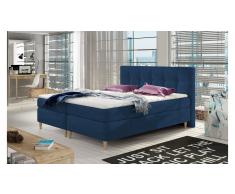 JUSTyou Eden Cama Box Spring Azul Velours 180x200