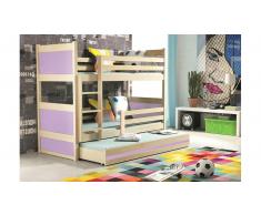 JUSTyou Lora con cama supletoria Litera Pino