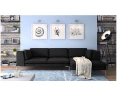 JUSTyou Remi Sofá esquinero Negro Tejido estructurado