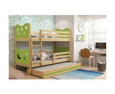 JUSTyou Ola con cama supletoria Litera Pino Verde