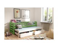 JUSTyou Kobi II Cama funcional Verde Blanco 80x160 cm