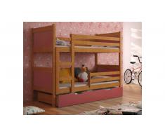 JUSTyou LEON Cama juvenil cajones Aliso Rosa