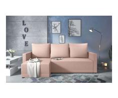 JUSTyou Kaori Sofa esquinero Rosa Tejido estructurado