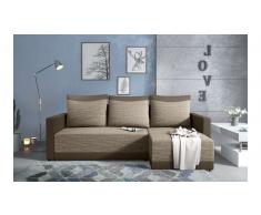 JUSTyou Kaori Sofa esquinero Marron Cuero sintetico