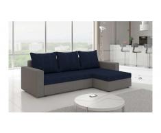 JUSTyou Livio II Sofá esquinero Microfibra Gris Azul