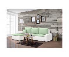 JUSTyou Edolie Sofa esquinero Blanco Verde