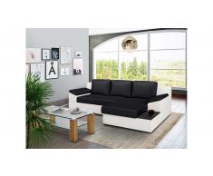JUSTyou Radella Sofa esquinero Blanco Negro