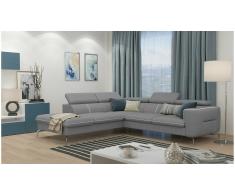 JUSTyou Diogo Sofá esquina Gris Tejido estructurado