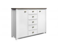 JUSTyou Cadeau Aparador alto Blanco Roble San Remo