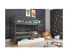 JUSTyou Nodi Litera Grafito Blanco 80x185 cm