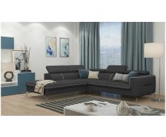 JUSTyou Diogo Sofá esquina Gris Tejido estructurado