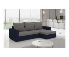 JUSTyou Livio II Sofá esquinero Microfibra Azul Gris