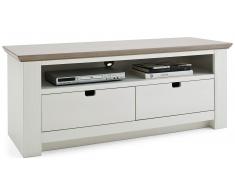 JUSTyou Amargo Mueble TV Pino | Blanco