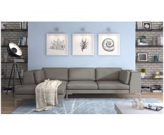 JUSTyou Remi Sofá esquinero Gris Cuero sintético