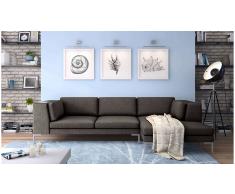 JUSTyou Remi Sofá esquinero Marrón Tejido estructurado